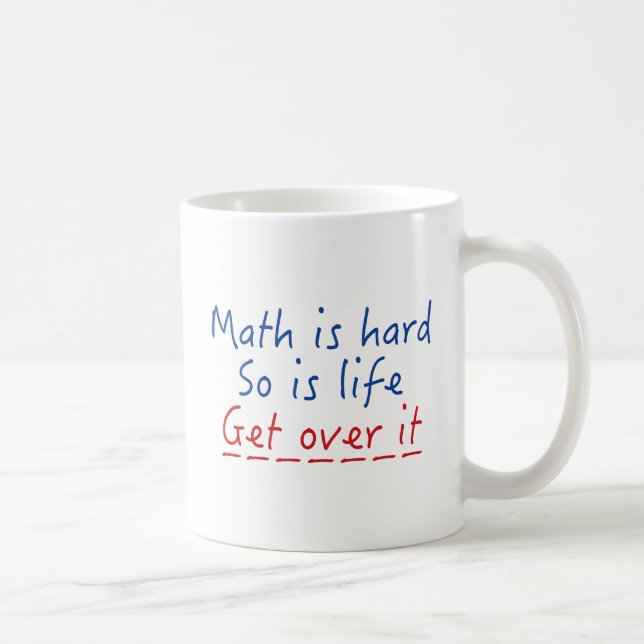 Caneca De Café Matemática é Duro (Direita)
