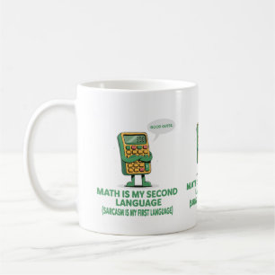 Caneca De Café Matemática é minha segunda língua - Calculadora en
