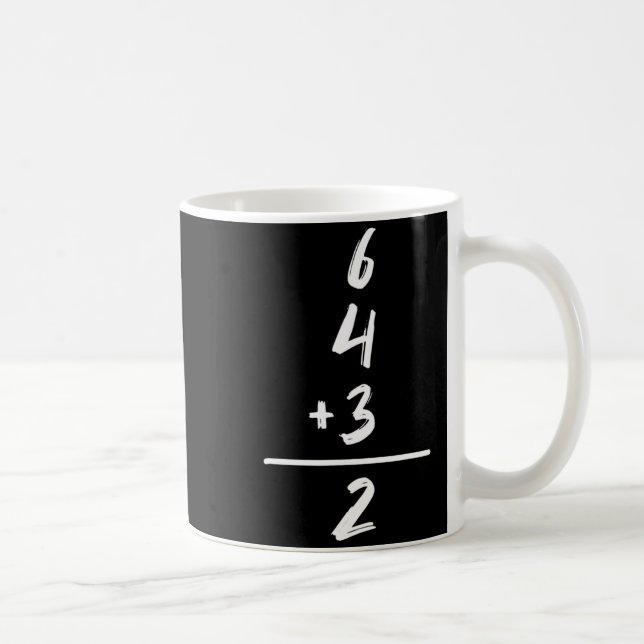 Caneca De Café Matemática Inspirada no Beisebol 6 4 3 2 Jogada Du (Direita)