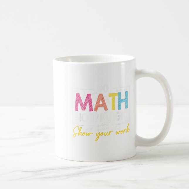 Caneca De Café Matemática Não Magia Engraçada Professora De Matem (Direita)
