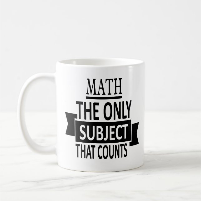 Caneca De Café Matemática. O único assunto que conta. Piada da (Esquerda)