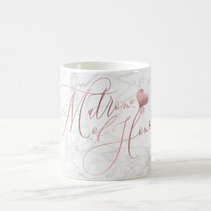 Caneca De Café Matéria de Honra/Marble+Faux Rosa Dourado Script