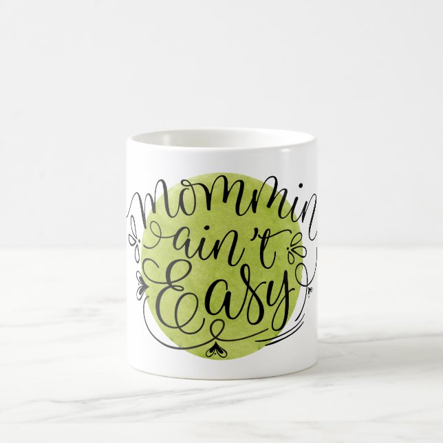 Caneca De Café Maternidade Não É Fácil Aquarela Verde (Centro)