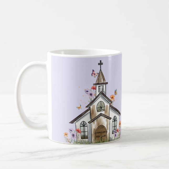 Caneca De Café Mateus 18:20 Igreja na madeira selvagem (Esquerda)