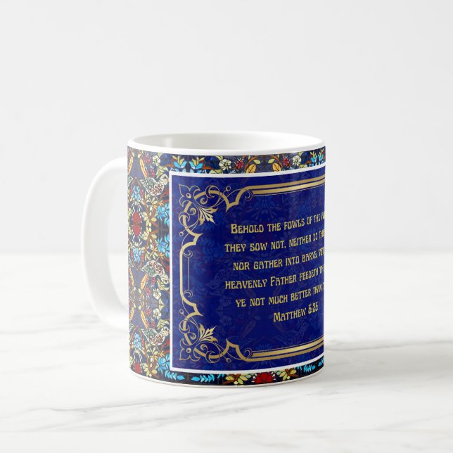 Caneca De Café Mateus 6:26 - (Frente Esquerda)