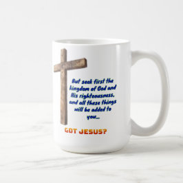 Caneca De Café Mateus 6:33 Cruz