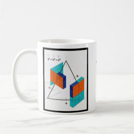Caneca De Café Math Equals Love 3D Pythagorean Theorem Mug