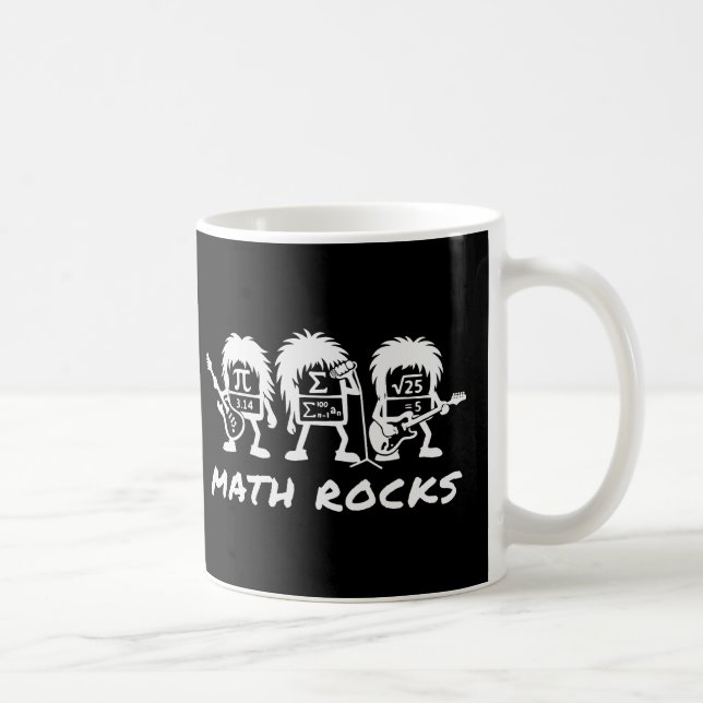 Caneca De Café Math Rocks Academic Rock Band Humor (Direita)