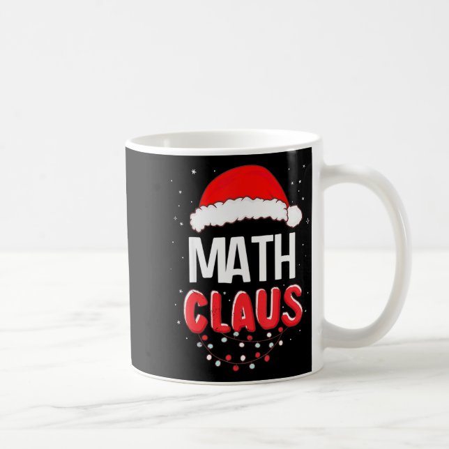 Caneca De Café Math Santa Claus Christmas Matching Costume  (Direita)