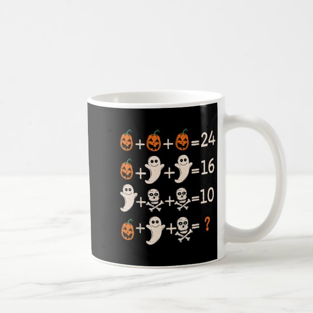 Caneca De Café Math Teacher Halloween Algebra Operation Mathemati (Direita)