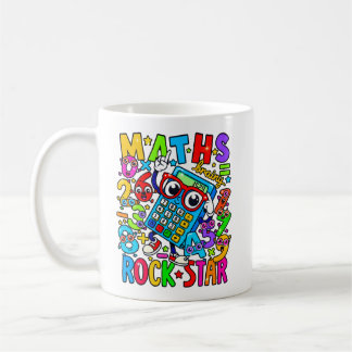 Caneca De Café Maths Rock Star Mug | Number Day Teacher Gift
