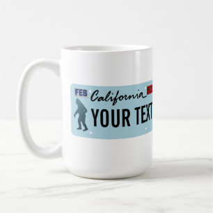 Caneca De Café Matrícula de Califórnia Sasquatch