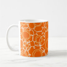 Matriz Floral Abstrata (Laranja) Arte Refinada