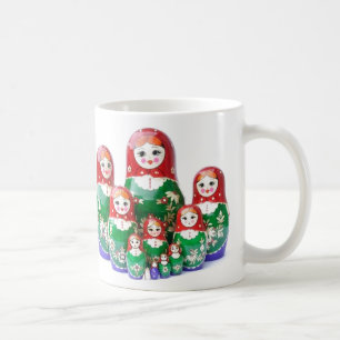 Caneca De Café Matryoshka - матрёшка (bonecas do russo)