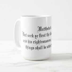 CANECA DE CAFÉ MATTHEW 6:33
