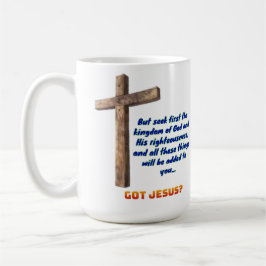 Caneca De Café Matthew 6:33 Cross