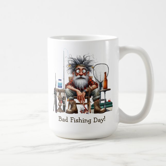 Caneca De Café Mau Dia de Pesca (Direita)