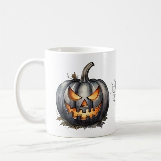 Caneca De Café Mau Halloween Pumpkin Coffee Mug (Esquerda)