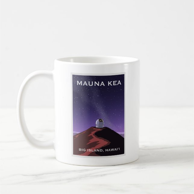 Caneca De Café Mauna Kea Starry Sky Retro Poster Mug (Esquerda)