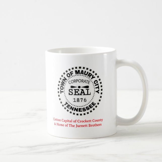 Caneca De Café Maury City Seal Emblem Mug (Direita)