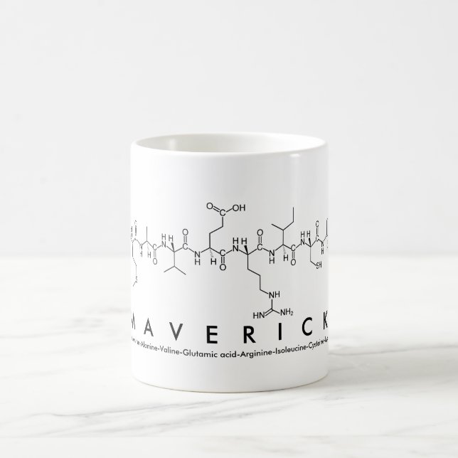 Caneca De Café Maverick peptide name mug (Centro)