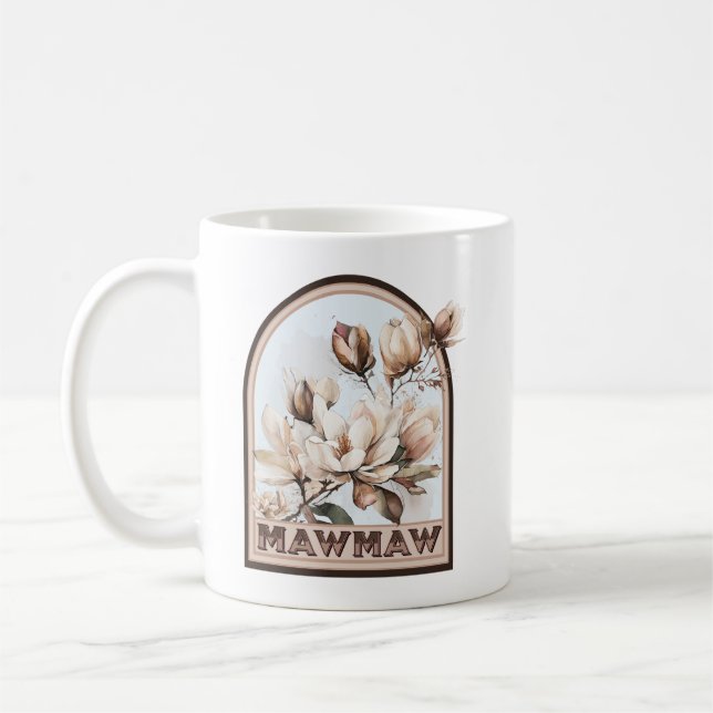 Caneca De Café Mawmaw Vintage Avó Floral (Esquerda)