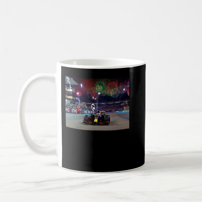 Caneca De Café Max Verstappen após ganhar seu primeiro campeão mu (Esquerda)