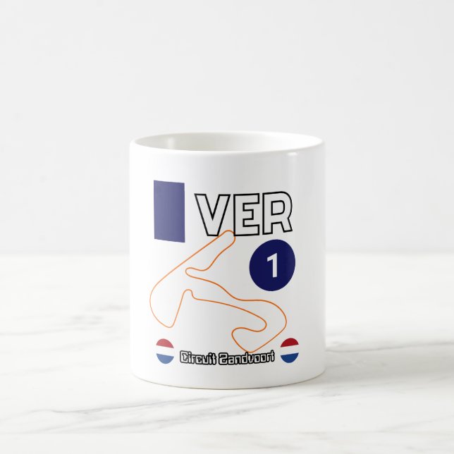 Caneca De Café Max Verstappen, Circuit Zandvoort, fórmula 1 (Centro)
