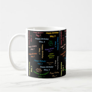 Caneca De Café May, 3 Birthday Mug