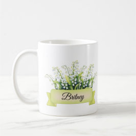 Caneca De Café May Birth Flower Personalized Lily do Vale