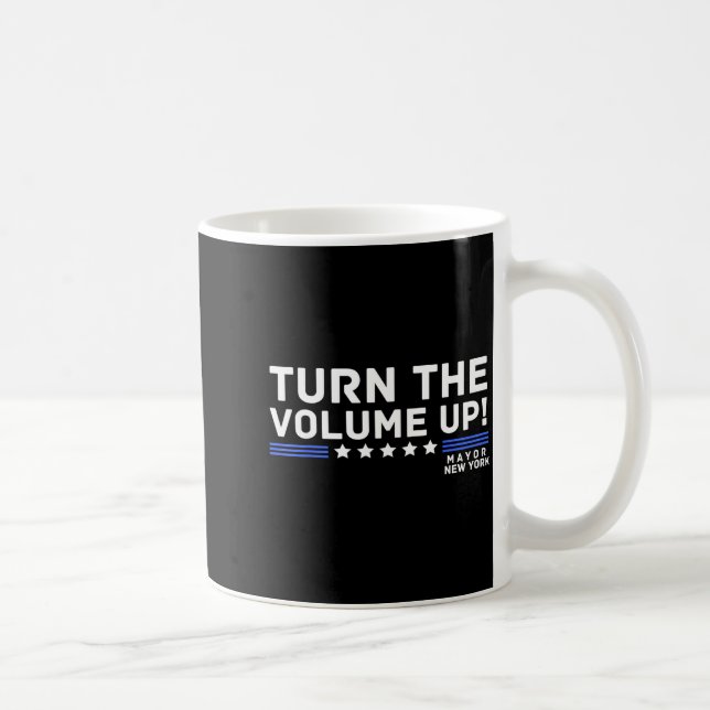 Caneca De Café Mayor Zohran Mamdani New York Turn The Volume Up  (Direita)