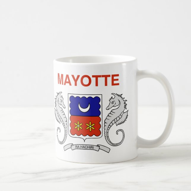 Caneca De Café Mayotte Flag Cerâmica Coffee Mug (Direita)