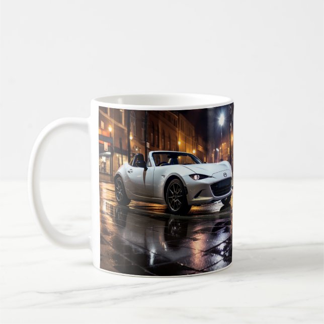 Caneca De Café Mazda MX5 Miata ND Gen 4 Snowflake White Pearl Mu (Esquerda)