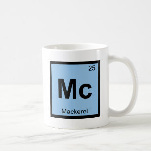 Caneca De Café Mc - Símbolo da Tabela Periódica Química do Peixe 