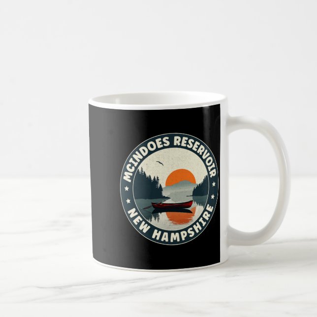 Caneca De Café Mcindoes Reservoir New Hampshire Sunset T Shirt  (Direita)