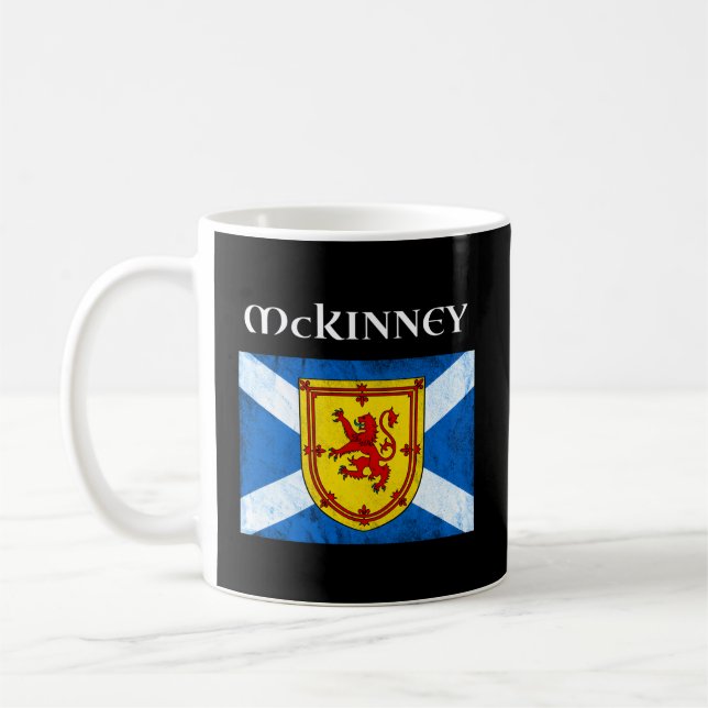 Caneca De Café Mckinney Clan Scottish Name Scotland Flag (Esquerda)