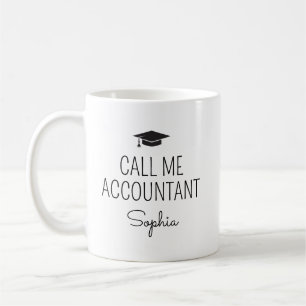Caneca De Café Me Chame Contador Nome Personalizado