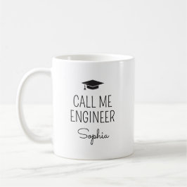Caneca De Café Me Chame Engenheiro Nome Personalizado