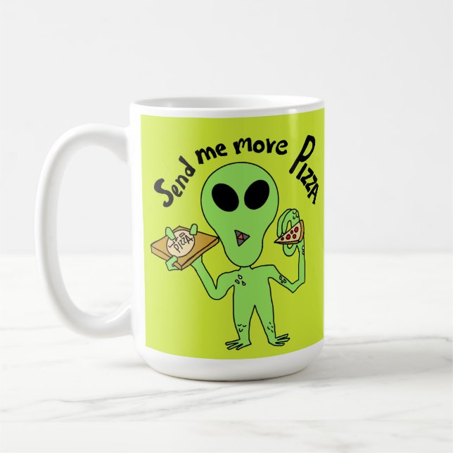 Caneca De Café me envie mais pizza óvni (Esquerda)