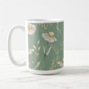 Caneca De Café Meadow cotage country impressão em verde