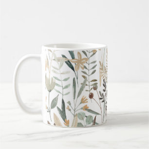 Caneca De Café Meadow Wildflower: Watercolor Charm.