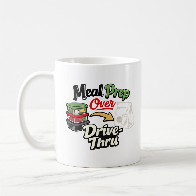 Caneca De Café Meal Prep Over Drive-Thru (Esquerda)
