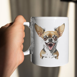 Caneca De Café Mean Chihuahua | Cães Engraçados
