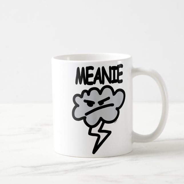 Caneca De Café Meanie Cloud Lightning Funny  (Direita)