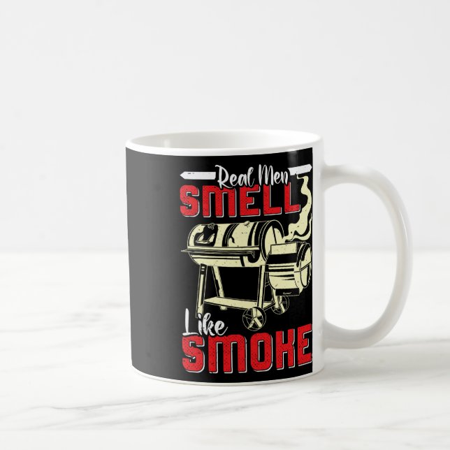 Caneca De Café Meat Lover Real Men Smell Like Smoke Funny Men  (Direita)
