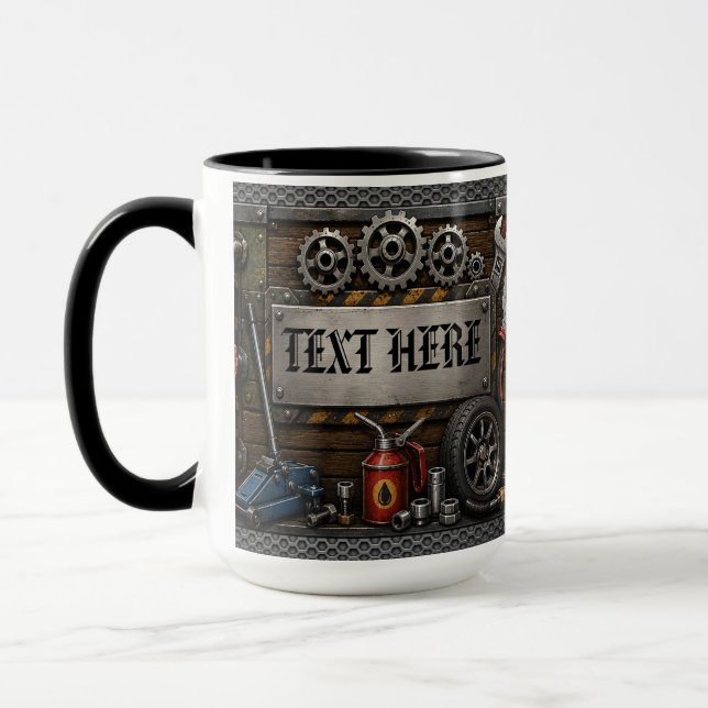 Caneca de Café Mecânica Personalizada (Esquerda)