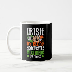 Caneca De Café Mecânico de Motocicleta Irlandês por Sangue por Es