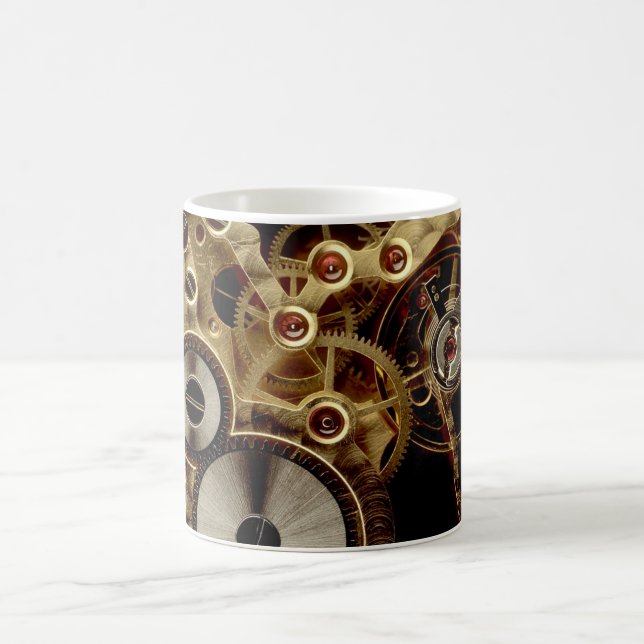 Caneca De Café Mecanismo de Relógio Antigo (Centro)