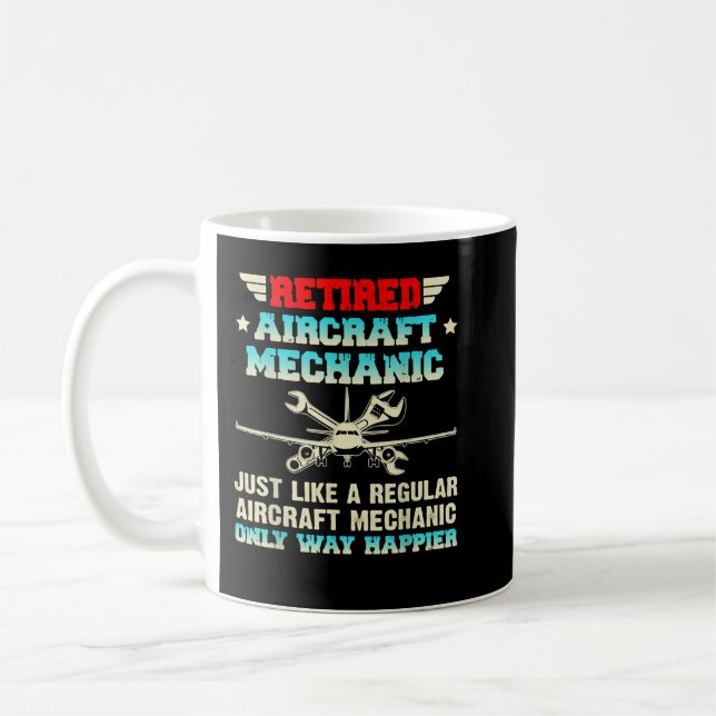Caneca De Café Mecanismos Regulares De Aeronaves Aposentadas (Esquerda)