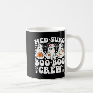 Caneca De Café Med Surg Boo Boo Crew Enfermeira Engraçada Fantasm